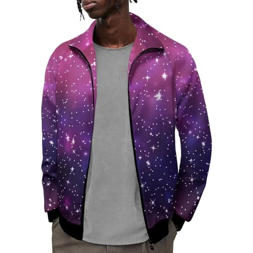 Image of Men's Lightweight Jackets Casual Full Zip Fleece Jacket Men Coats Fashion Long Sleeve Sweatshirt