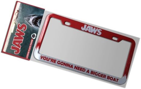 Factory Entertainment Jaws - Gonna Need A Bigger Boat License Plate Frame, Red