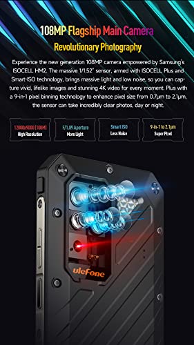 Ulefone Power Armor 18T 5G Thermal Imaging (Lepton 3.5) Rugged Smartphone, 108MP Camera, Dimensity 900 12GB+256GB, 6.58'' 120Hz FHD+, IP68 IP69K Android 12 Phone, 9600mAh Battery Wireless Charge NFC - Image 5