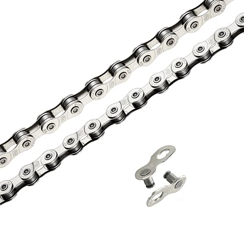 Heavy Duty Ebike Chain 6/7/8 Speed 136 Links, High Tensile Anti-Break Anti-Rust Electric Bicycle Mid Drive Motor Chains, Corrosion Resistant Replacement Drive Chain for E-Bike Mountain Chian Bike