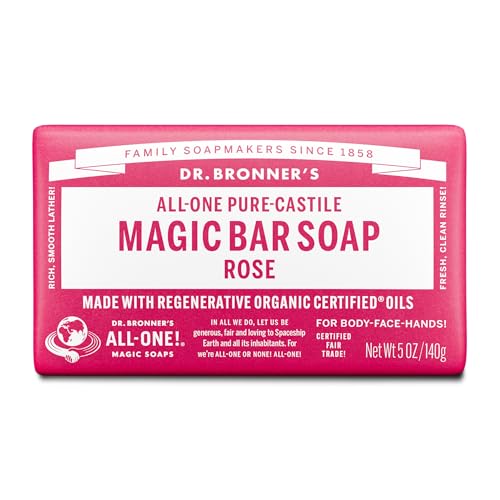 Pain de savon rose Dr Bronner's 140 g