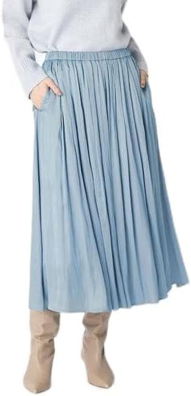 タックギャザーサテンスカート TOMORROWLAND｜ダブルサテン タック