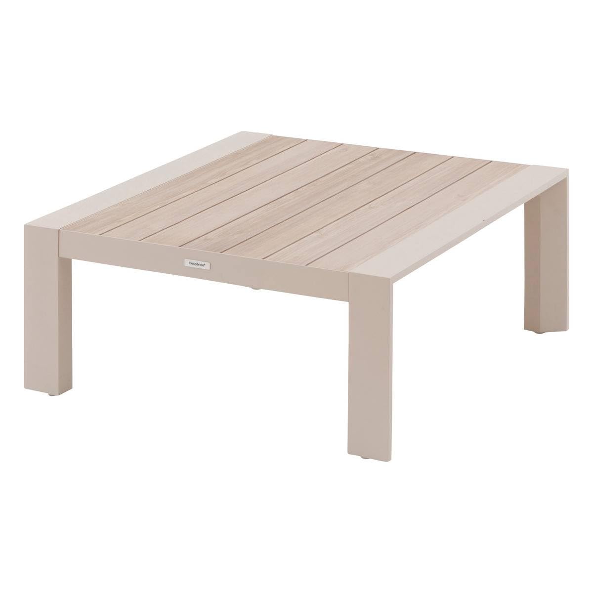 Hespéride - Table Basse de Jardin Carrée Evasion Argile - 87 x 87 x 38 cm - Aluminium Traité Epoxy Antirouille