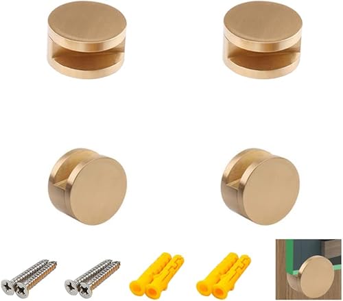 4 clips de vidrio de aluminio, abrazadera de vidrio de aluminio, clips de montaje de espejo, mini soporte de espejo, clips de soporte de pared para