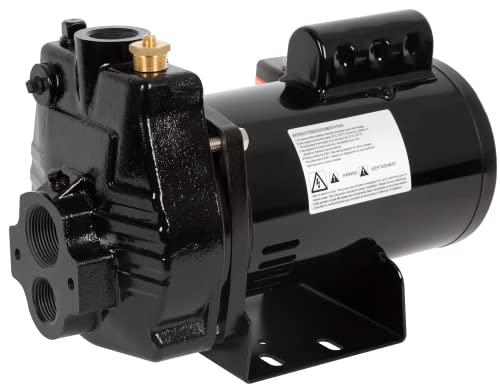 Red Lion Pumpworks Pw-Cj75 115/230 Volt, 3/4 Hp, 8.1 Gpm Convertible (Shallow Or Deep Well) Jet Pump, Black, 97090701 #TOP1