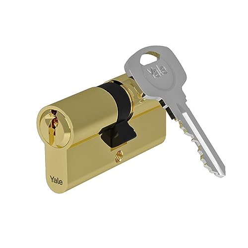 Yale 10-0552-3035-00-0211 500 Plus-Serie Euro-Profilzylinder - Doppelt - 30/35 - Messing poliert Profile Cylinder, Polished Brass