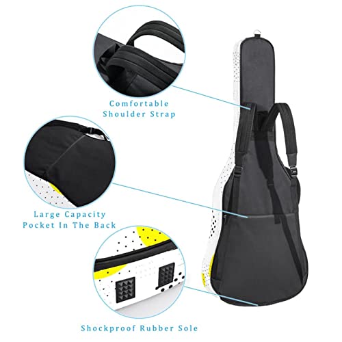 Hondank Housse imperméable pour guitare acoustique avec double bandoulière et poche Motif cercles abstraits, Multicolore… - Les Beatles, Paul McCartney, John Lennon, RIngo Starr, George Harrison Hondank Housse imperméable pour guitare acoustique avec double bandoulière et poche Motif cercles abstraits, Multicolore… – Image 4
