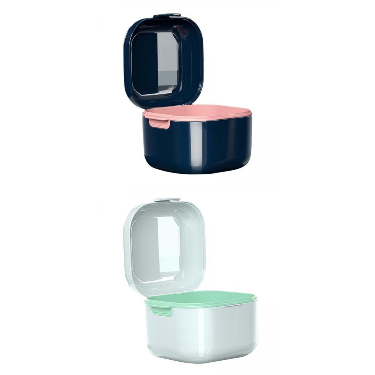 Denture Case w/Strainer Basket Bath Cleaning Soaking for Night Guard. | Oral Care-image-34