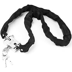 Candado De Acero Para Bicicleta Candado Para Bicicleta, Acero, Material De Tela Oxford Resistencia De Reemplazo Ideal Candado De Cadena Para Bicicleta Antirrobo Negro