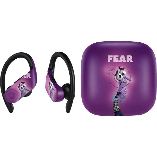 Skinit Decal Audio Skin Compatible with PowerBeats Pro - Officially Licensed Disney Inside Out Fear Portrait Design