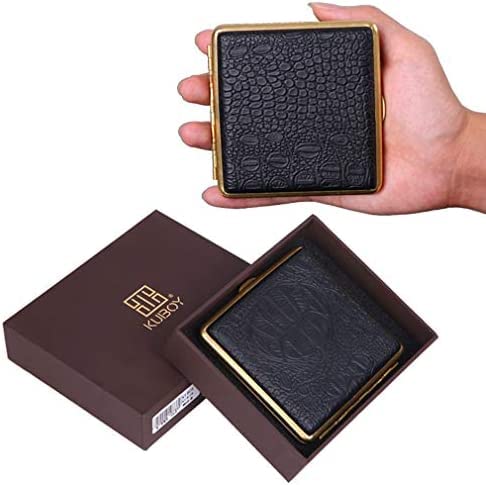 Portasigarette in pelle retrò anti-pressione scatole di sigarette portatile mini uomo business scatola sigarette regalo San Valentino porta sigarette