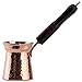 DEMMEX Hammered Copper Turkish Greek Coffee Pot, Cezve Ibrik Briki, Stovetop Coffee Maker with Wooden Handle, 100% Handmade, Small, 7 fl Oz for 2-3 Demitasse Cups