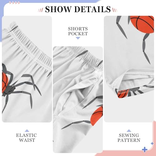 Black Spider Boys Pants Boys Athletic Pants Long Pant for Boywith Pockets Wide-Leg Size 6-14Y4