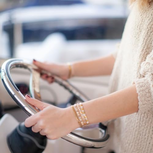 Sonateomber Summer Candy Colors Tila Flat Seed Beads Stretch Strand Bracelet for Women- Trendy Unique Friendship Handmade Mixed Colorful Square Beaded Miyuk Link Bracelets Stackable Jewelry Gifts 7