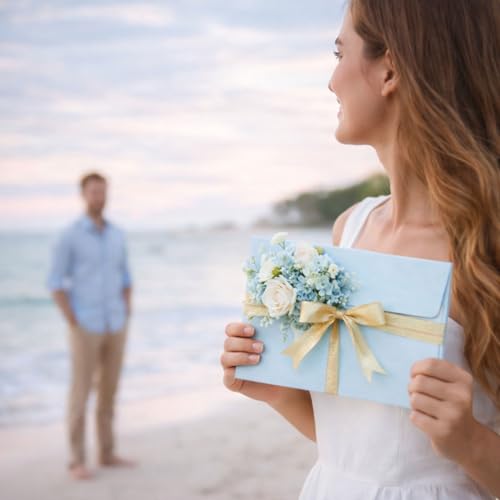 Image of Celebrations Blue Envelopes for Greeting Cards, Invitations & Letters, Premium Paper Envelopes with Secure Flap for Birthday Cards, Thank You Notes, Gift Cards & Party Invitations - Pack of 5