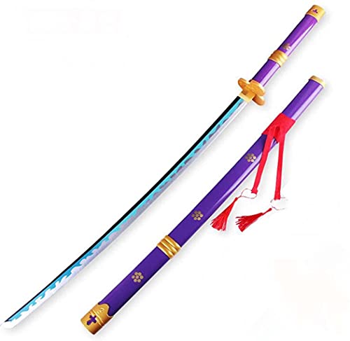 104cm Cosplay Roronoa Zoro Kitetsu Knife Sword Weapon Wooden Blade Katana Samurai Swords Shusui/Wado Ichimonji/Kitetsu/Yubashiri (YanmoB)