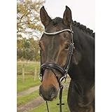 H. Melzer Trense -Wiesbaden- Hans Melzer Horse Equipment Trense Wiesbaden, schwarz/schwarz unterlegt, Warmblut