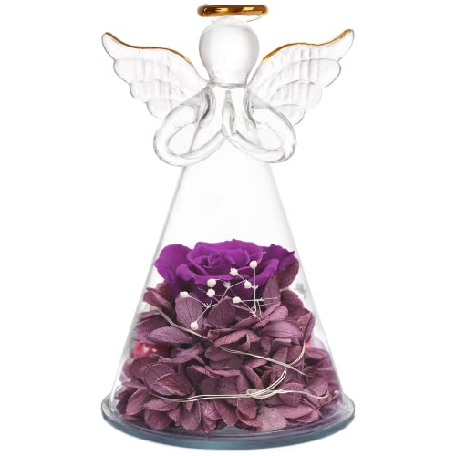 Sacredyna Geburtstags-Geschenke, konservierte Blumen, Engel Geschenke für Frauen Cover