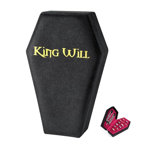 Mens Velvet Ring Box Organizer Coffin-Shape Unisex Storage Case for Rings - image 7