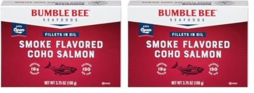 Bumble Bee Smoked Red Coho Salmon Fillets in Oil, 3.75 oz (Pack of 2)