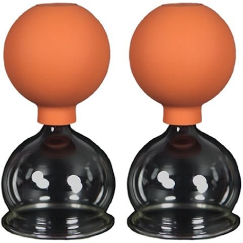 Cupping Glass with Ball 60 mm for Professional, Medical, Fire-less Cupping, Cupping Glass Cupping Glasses Original Lauscha Glass Set of 2 Cover
