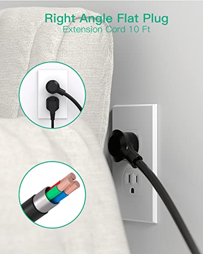 Power Strip Surge Protector - Flat Plug, Wall Mount, 8 Wide Outlets With 4 Usb Ports (1 Usb C), 5Ft Heavy Duty Extension Cord With Multiple Outlets, Charging Station Overload Protection For Home Dorm #TOP3