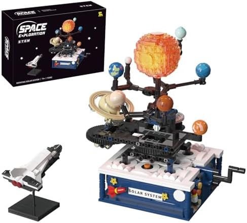 TUOMU Solar System Building Block Set, Rotatable Solar System Model Kit with Light, Astronomy Education Buidling Toy, Science Kit for Teens 14+ and Adults, 775 PCS