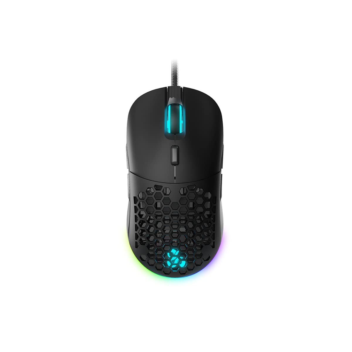 Mouse da gioco professionale Newskill Arakne Tournament, cablato, RGB personalizzabile, sensore ottico, 16000 DPI regolabili, 9 pulsanti programmabili, peso personalizzabile, nero