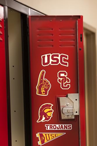 Image of University of Southern California USC 8ct Premium Vinyl Large Sticker Pack for Laptop Water Bottle Tablet Scrapbooking Skateboard Indoor Outdoor Decals