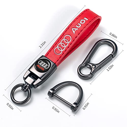 Image of TACOMA Genuine Leather Car Keychain for Key Chain for Men and Women Family Present Key Ring Accessories(Black)