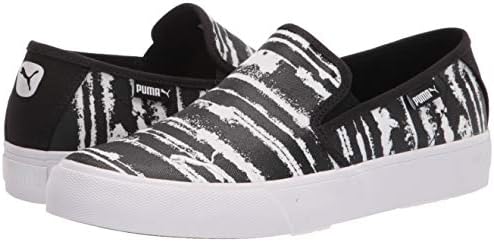 PUMA Women's Bari Slip On Sneaker, Black/White, 7 | Image 6