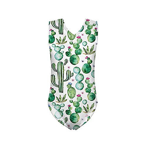 Amzbeauty Girls Swimsuit One Piece Cute Kids Swimwear All Print Beach Bathing Suit