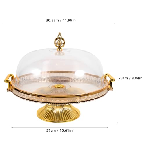 Luxury Cake Display Stand Gold Cover High-Base Dessert Tray for Parties Cupcake Rack Wedding Cake Stand Dessert Display Rack for Occasions - Image 4