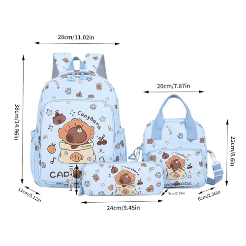Sac à dos Capybara avec trousse et sac repas pour adolescent et étudiant - 5