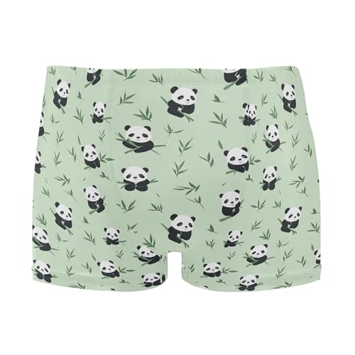 Cute Panda Mens Swim Trunk Swimwear Bathing Suit Swim Brief Square Leg Board Short S B0404208