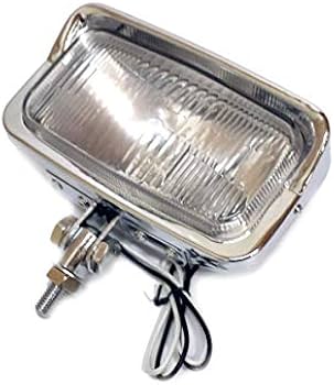 ビンテージ　ヘッドライト HALL LAMP Amazon | 汎用ビンテージスクエアヘッドライト/ハーレーアメリカン/角
