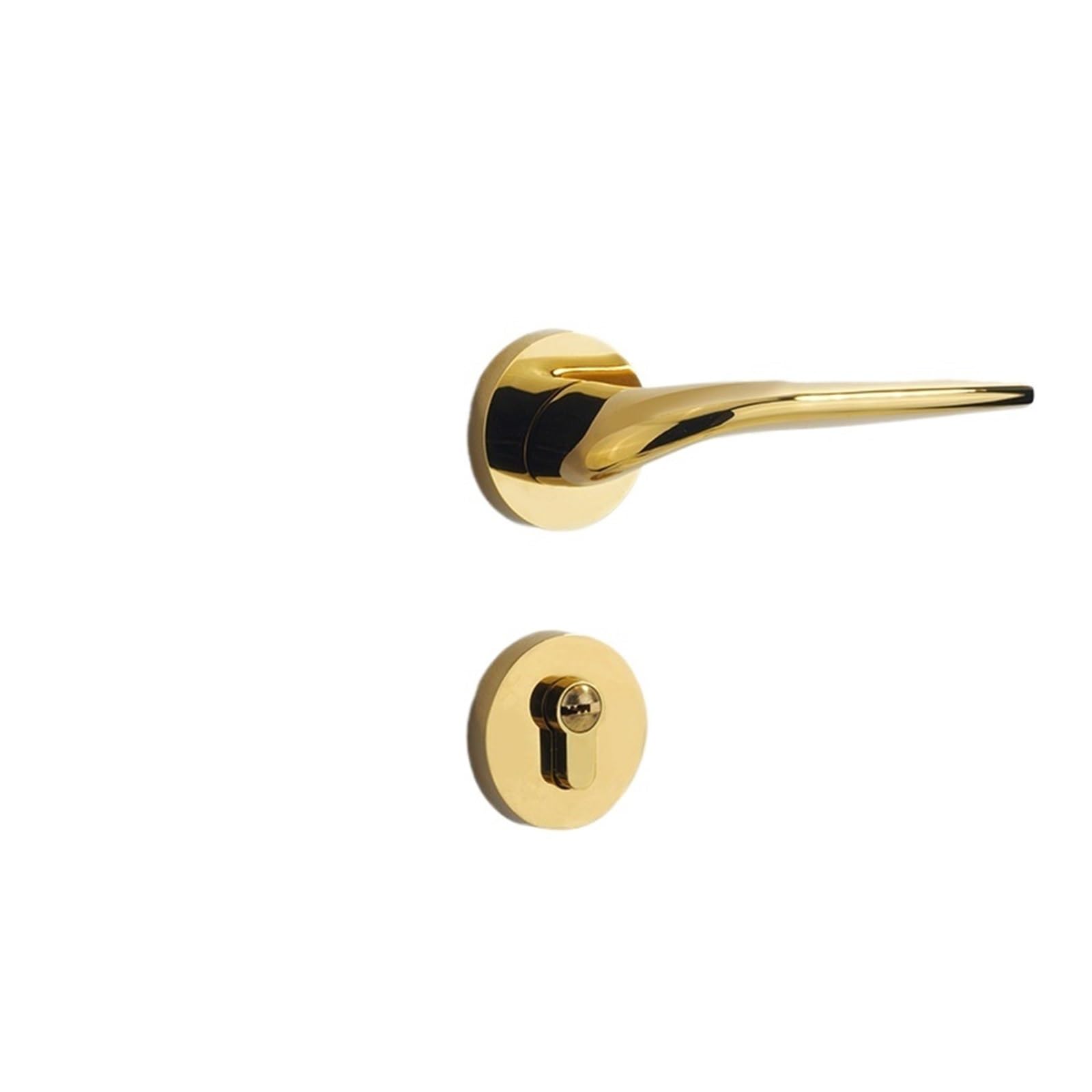 NYRXRYTCA Golden Indoor Bedroom Lock Household Wooden Door Lock Magnetic Silent Split Door Lock(015 gold 58 standard version B)