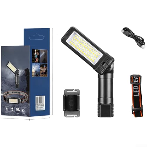 LED Work Light with Magnetic Base, Dual COB and Spotlight Illumination, 180 Degree Adjustable Positioning and Charging (BL-5308)