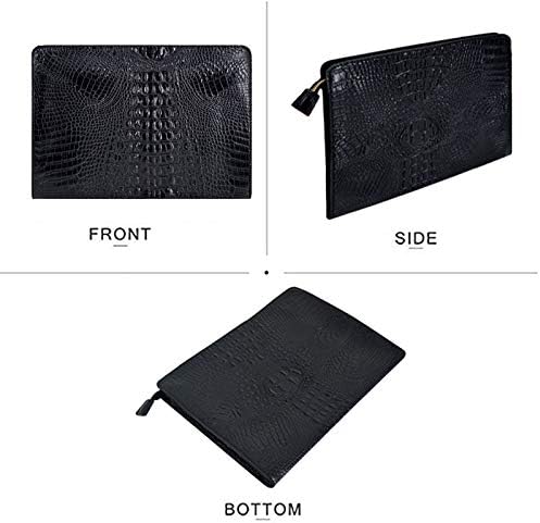 CLARA Crocodile Pattern Clutch Purse Oversized PU Leather Envelope Clutch Evening Handbag - Image 4