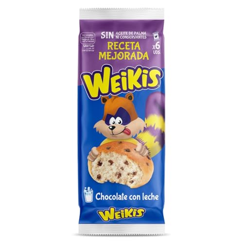 Weikis Chocolate con Leche 6 - Paquete de 6 x 40 g - Total: 240 g