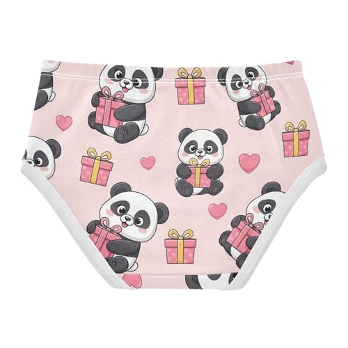 Cute Cartoon Pandas Gifts Pink Little Girl Panties Girls Underwear Toddler Cotton Animals Underpants Briefs 2t2