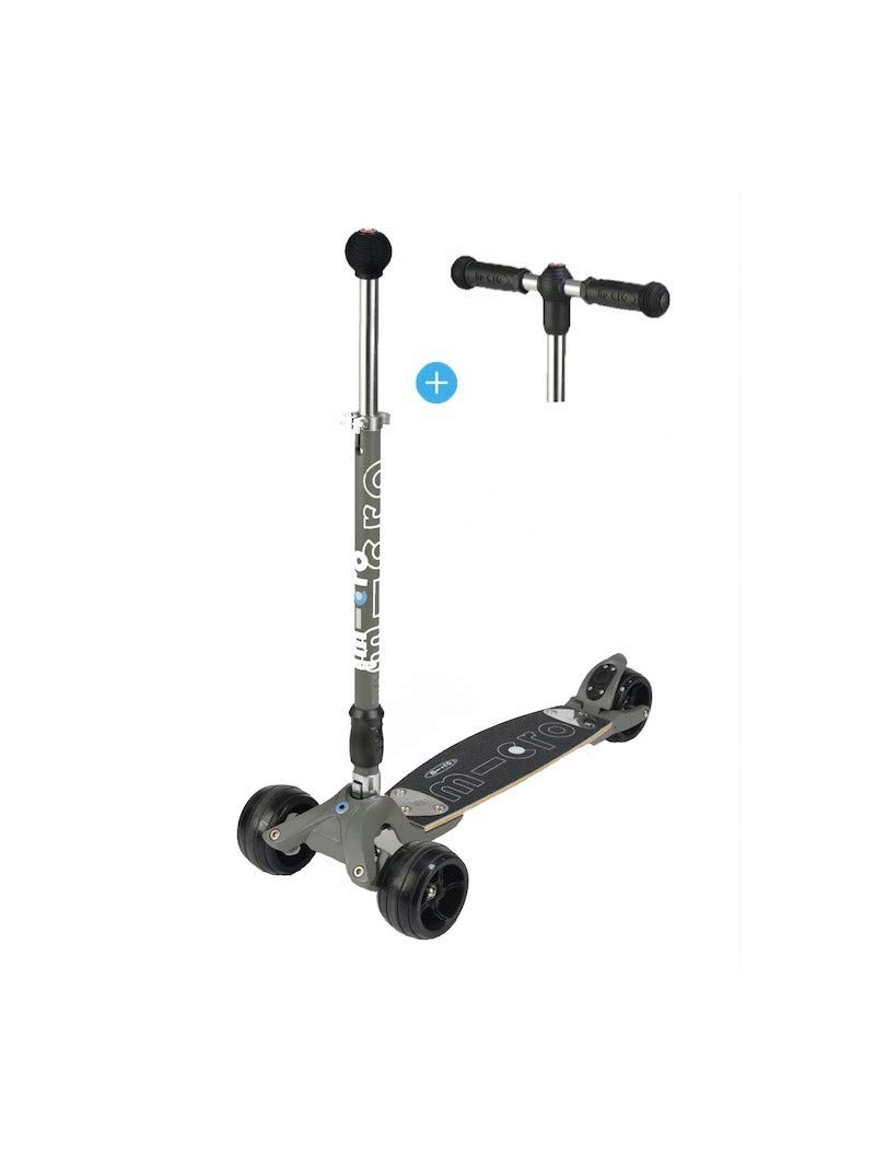 Micro Kickboard Monster Vulkangrau Tretroller 3-Wheel