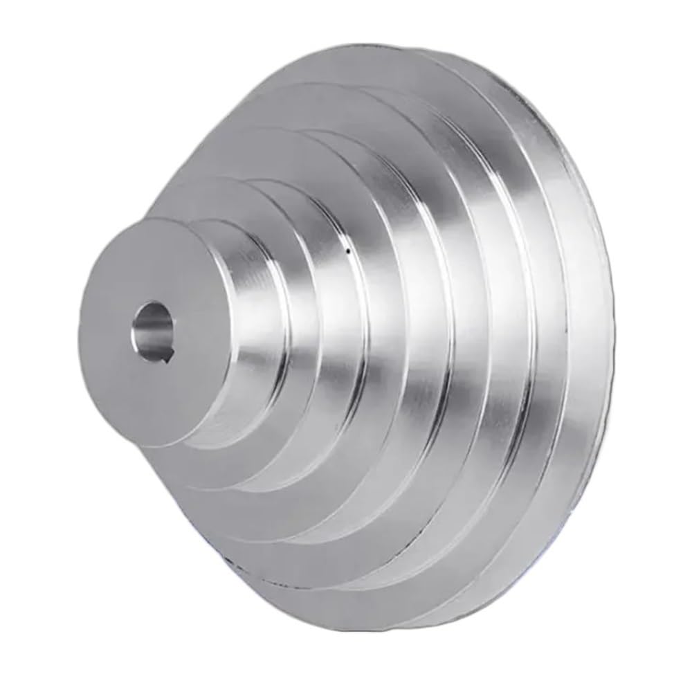 Rueda de polea tipo pagoda de 5 pasos, de aluminio, con eje de motor de 150 mm de diámetro exteri0r for correa de distribución en forma de V, 1 pieza(28mm)