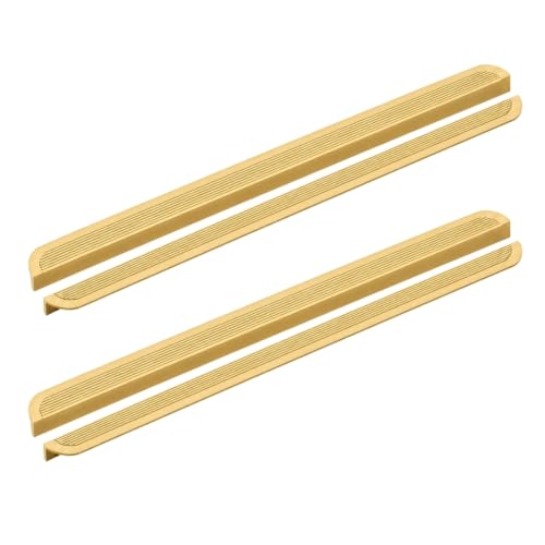 Image of VEZEL Aluminium Wardrobe Handle - Modern Cabinet Pull for Wardrobe, Cabinets, Drawer & Cupboard Furniture, (PVD Gold) - 900mm - Pack of 4-| 3 Years Warranty |