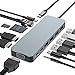 Produktbild 13 in 1 Docking Station 3 Monitor Typ C auf 4K Dual HDMI+VGA Adapter, Laptop Dockingstation Multiport