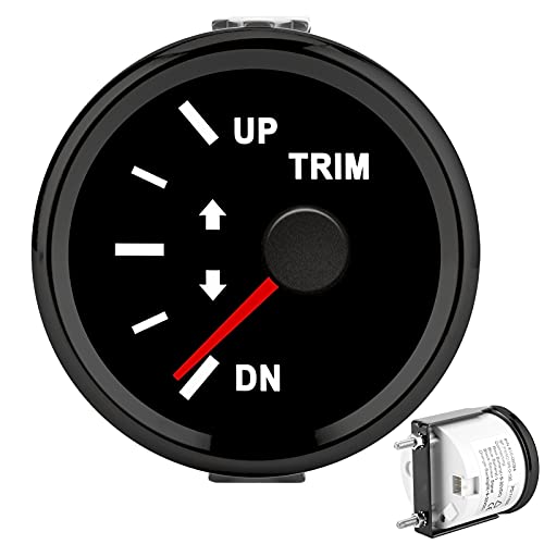 Balance Gauge Meter, Boot Trim Gauge Boot Trim Balance Gauge Meter IP67 Waterdicht met rode achtergrondverlichting 52 mm Ship Yacht Marine - Afbeelding 4