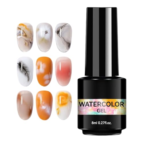 Bomefoi Gel Para Uñas Blossom - 8 Mililitros Natural De Larga Duración - Gel De Mármol Para Esmalte De Uñas Y Arte De Manicura | para Vacaciones Cumpleaños Bodas Navidad Halloween Salón Hogar
