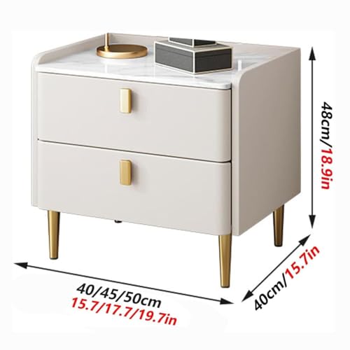 Table de chevet à 2 tiroirs pour chambre et rangement - 4