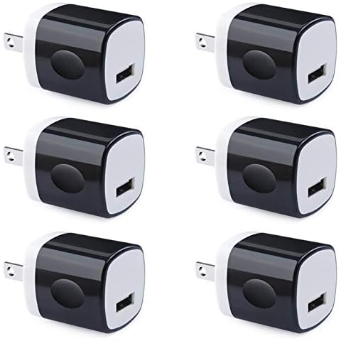 Wall Adapter, USB Wall Charger 6 Pack, UorMe 1A 5V Single Port USB Plug Power Adapter Compatible iPhone 14 Plus 13 12 11 Xs XR X 8, Samsung Galaxy S22 Ultra S22+ S22 A21 S10e S9 Note 20,Google Pixel 6 Cover