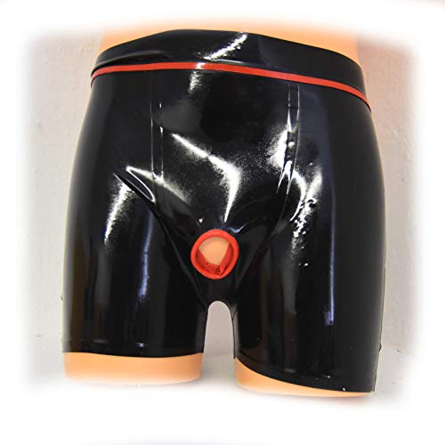 Pantalones cortos de látex moldeadores y flexibles con anillo frontal talla L